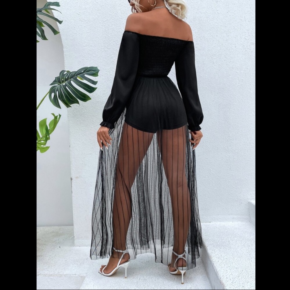 🔥Off Shoulder Maxi Romper - Picture 2 of 6